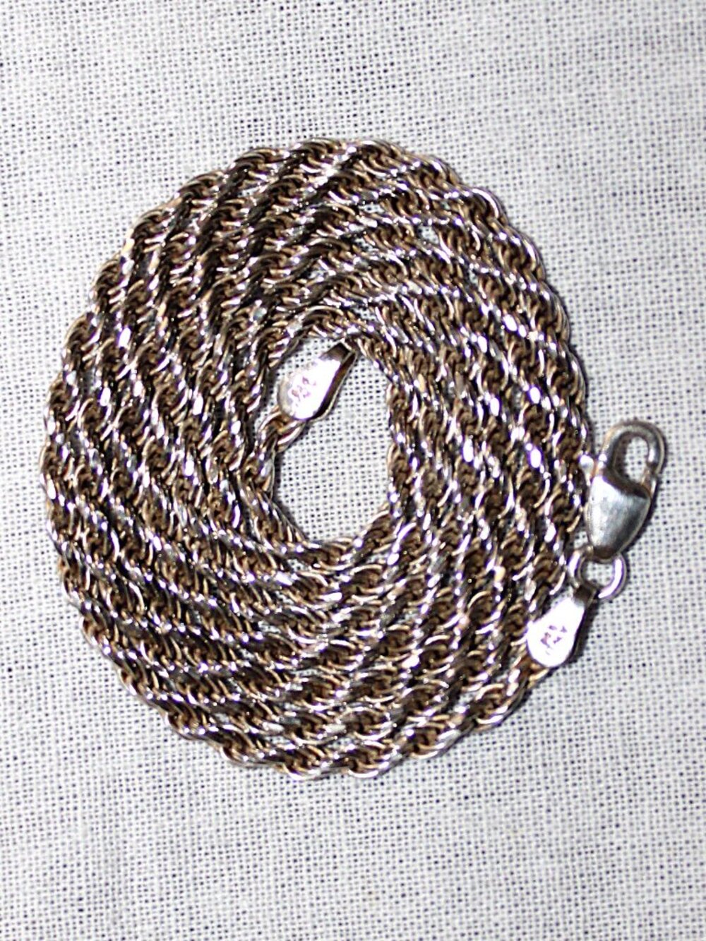 Sterling Silver 20 Inch Rope Chain Necklace